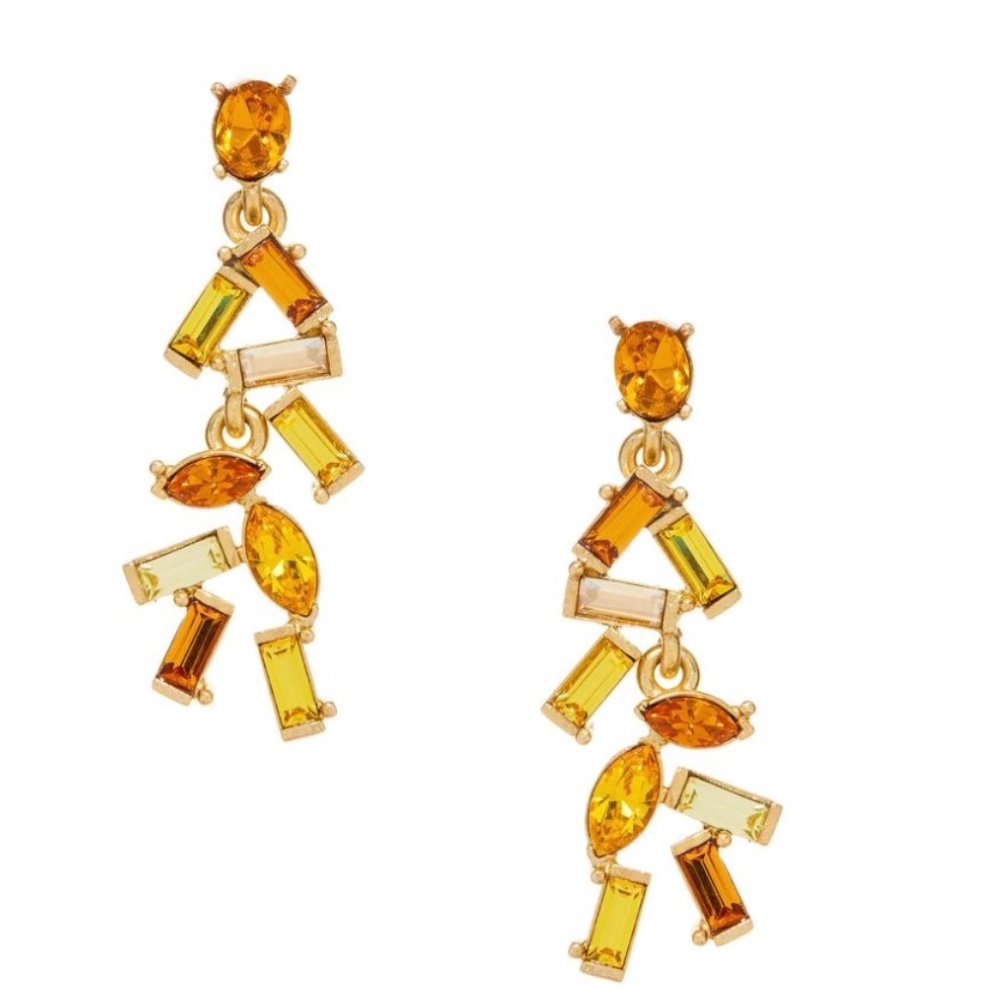 New w tag OSCAR de la RENTA $420 Mini Funfetti dangle EARRINGS